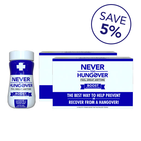 Never Too Hungover Boost - Hangover Recovery or Prevention (12-pack)